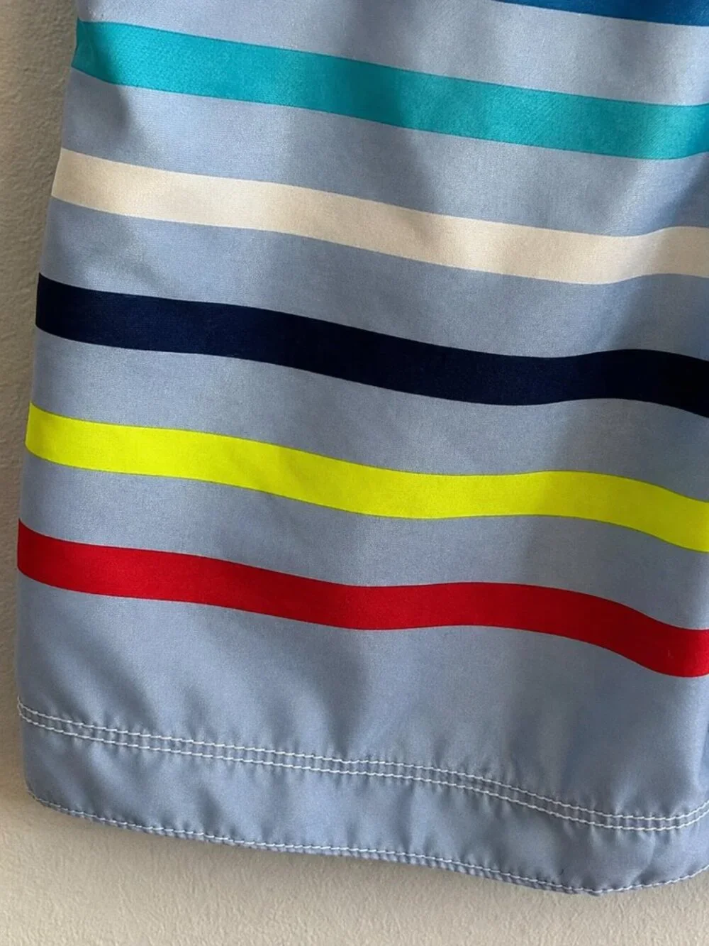 Gap Kids Boys Swim Trunks M 8-9 Blue Striped Board Shorts Mesh Lined